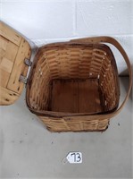 Large vintage picnic basket
