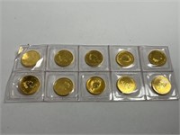 1 Troy oz total 999 gold maple leaf coins