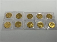 1 Troy oz total 999 gold maple leaf coins