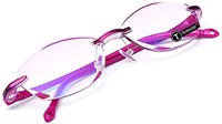 NEW (+3.00) Rimless Reading Glasses- Pink