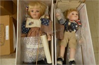 2 Show Stoppers patriotic porcelain dolls - "Libe