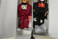2 Show Stoppers porcelain dolls - clowns