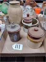 Assorted stoneware crocks