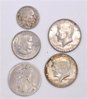 5 Assorted U.S. Coins