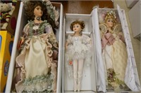 3 porcelain dolls - Debutante, Heirloom, & Delton
