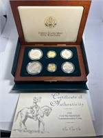1995 civil war coins 2 gold $5coins,2 silver,2clad