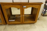Oak display cabinet - 38" H x 51" L x 27" D