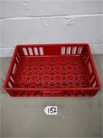Red plastic Coca-Cola crate