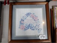 Framed quote picture, 17"x17"