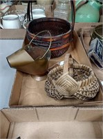 Old baskets & small ash can