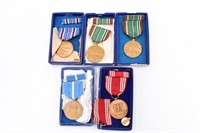 5 US Military Campaign Service Medals