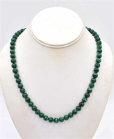Green Malachite Beaded Necklace