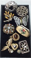 VTG. COSTUME PINS & BROOCHES
