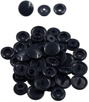 NEW Black Plastic Snap Button Size 20 200Sets