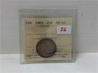 1905 (iccsef 45) Canadian Silver .25