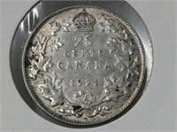 1921 (vf 30) Canadian Silver .25