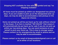 Important shipping and auction information