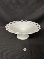 Milk Glass Fruit Bowl on Pedastal