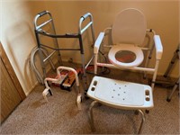 Handicap Equipment - Commode, walker,