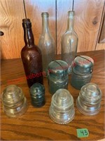 Vintage Insulators , Blue Canning Jars, &