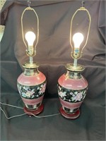 Pair of Lamps, No Shades, 30\"T, WORKS