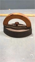 Old iron. Wood handle