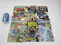 6 comics book, Spider-Man, Superman, Hulk, Ghost