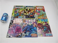 6 comics book, Thor, Ghost Rider, Doctor Strange,