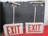 Pair Lighted Exit signs.