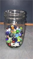 Ball jar w marbles