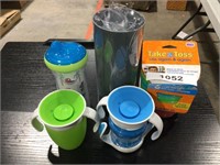 Toddler cups, kids bowls, bow brush holder