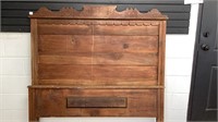 Antique Head and Footboard carved wood design