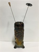 Antique Amethyst Carnival Glass Hat Pin Holder