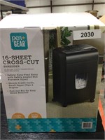 16-sheet cross-cut paper shredder