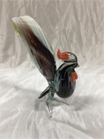Murano glass Rooster w/ broken beak