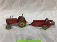 Dinky Toys- cast iron Tractor with hay bale