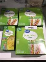 4 boxes of sandwich bags