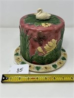 Majolica Covered Cheese Dome