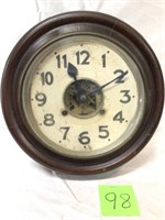 Antique 14 in. Key Wound Wall Clock. Unable to