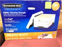 10 pack Bankers boxes - Heavy Duty  Storage