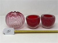 3 Pieces of Glassware