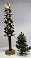 Wooden Christmas Tree - Lighted w/ Snowmen