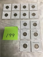 8 Old Jefferson Nickels, 6 Buffalo Nickels