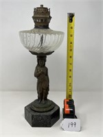 Figural Oil Lamp