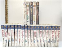 A collection of Shirley Temple VHS tapes