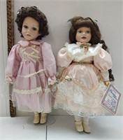 Two beautiful porcelain dolls