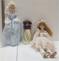 A collection of pretty porcelain dolls