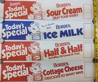 Vintage paper advertisement Borden Dairy products