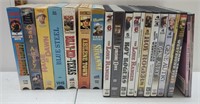 A collection of cowboy VHS tapes & DVD's