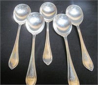 Sterling Soup Spoons, 5 pieces